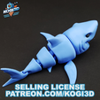 2_TEXT.png 3D Printable Flexible Shark Toy