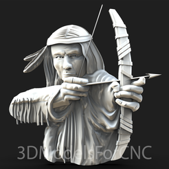 1.png Fichier 3D Modèle 3D Fichier STL pour CNC Router Laser & 3D Printer Native American Man 2・Objet pour impression 3D à télécharger