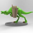5.jpg Archivo STL Organizador de escritorio portabolígrafos Dinosaurio・Plan imprimible en 3D para descargar