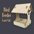 Bird-Feeder-2-2.jpg 3D Birdhouse Feeder SVG Laser Cut Files Template (Version 2)