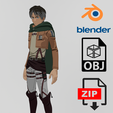 Portada-2.png Eren Jarger Lowpoly RIgged