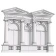 3ddd4.jpg Classic facade with pediment 3D model