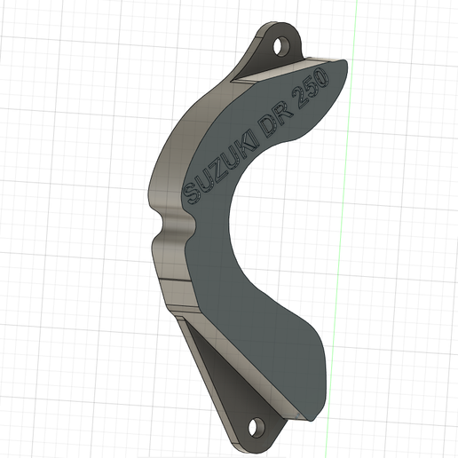 Simplified Suzuki DR 250 1992 front sprocket cover guard - 3D model önizlemesi