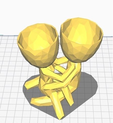 VASE ROBERT PLANT CASAL LOW POLY - 3D model önizlemesi