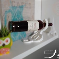 Wine Holder_Music V1.jpg Fichier STL Titulaire de la licence Music_Wine・Design pour impression 3D à télécharger