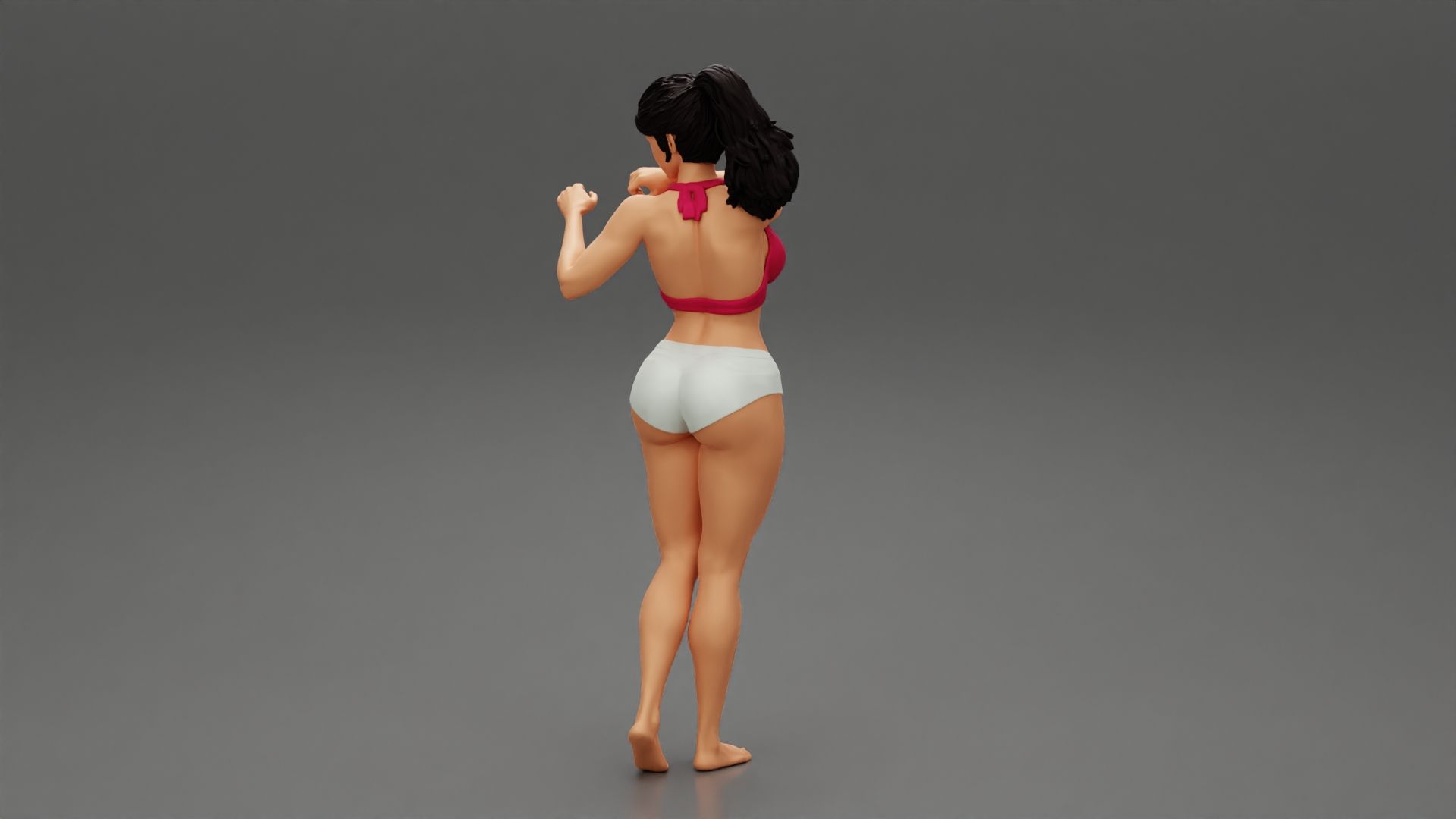 Girl-0004.jpg Fichier 3D Modèle d'impression 3D d'une femme forte en position de combat・Plan à imprimer en 3D à télécharger, 3DGeshaft