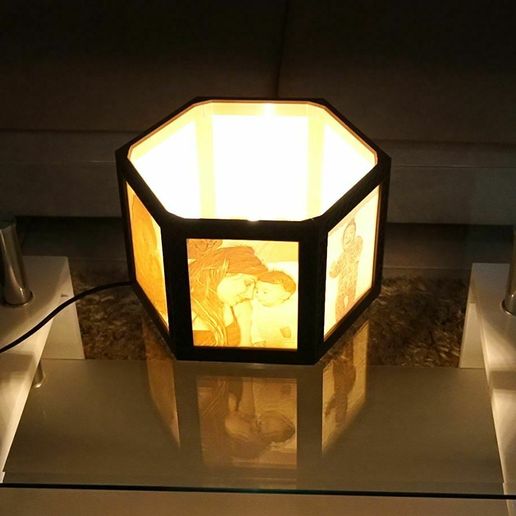 Hexagon Lithophane Night Lamp