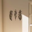 1.jpg FEATHER PAINTING - LEAF PAINTING - WALL ART 2D