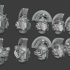 NewCanvas5.jpg STL file Greek Helmets - Veteran/Command Version・Template to download and 3D print