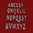 GABRIOLA.jpg GABRIOLA font uppercase and lowercase 3D letters STL file