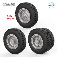 000 (1).jpg STL file Truck wheels 1/32・3D printable model to download