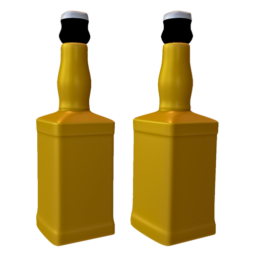 Classic Square Liquor Bottle with Grip Neck