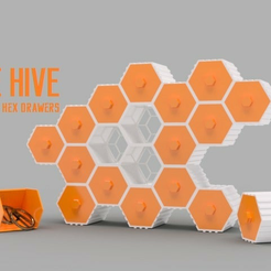 The_Hive_Assembly_FINAL_TEXT_2.png Fichier STL gratuit L'HIVE - Tiroirs hexagonaux modulaires・Modèle imprimable en 3D à télécharger, O3D