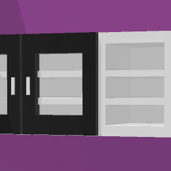 kitchen-top-unit.png OBJ file Kitchen top unit: doll furniture・Template to download and 3D print