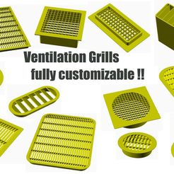 ScreenShot_757_ventilation_grid_V3a3.scad_-_OpenSCAD.jpg Archivo SCAD gratis Rejilla de ventilación totalmente personalizable・Plan para descargar y imprimir en 3D