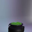 xx8.jpg Witch’s Cauldron with Removable Bubbling Potion – Smooth & Aged Versions – Halloween Miniature STL