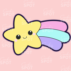 Untitled_Artwork-4.png STL file Shooting Star Cookie Cutter・3D print design to download