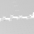 santasled1-1.png Santa and Sled, Flying Reindeer, Outline, Silhouette, Projection Image, Holiday Scene