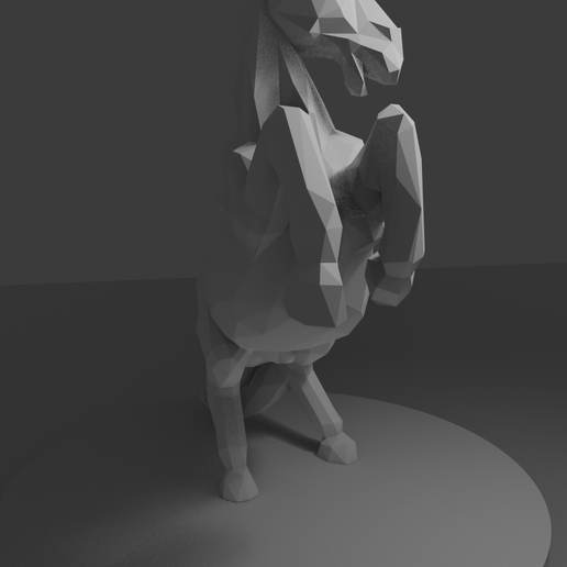 🐎 Low Poly Rearing Horse STL・ STL File for 3D printing・Cults