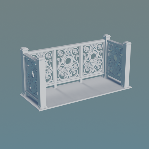 🪜 3D Railing Balcony・ STL File for 3D printing・Cults