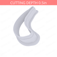 Banana~2.5in-cookiecutter-only2.png Banana Cookie Cutter 2.5in / 6.4cm