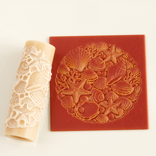 Dense Coastal Shell Mix Texture Roller STL File – Digital Download