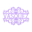 last name.stl Vasquez Last Name Wall Decor