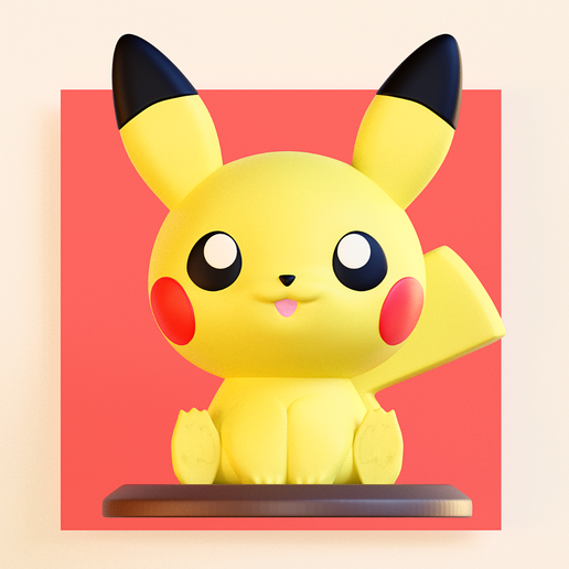 🐉 Mini pokemon Pikachu・ STL File for ・Cults