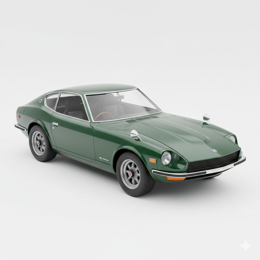 Nissan Fairlady Z 240Z sports car, automobile, diorama, car STL, supercar, vintage car, muscle car, JDM, drift car, garage, car 3D, SUV, vehicle, pickup, car model, truck, hypercar, car, race car, classic car