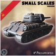 6.jpg T-34-85 M1945 (avec blindage à ressorts) (version réduite) - Armée soviétique WW2 Second Monde Front de l'Est Ostfront RPG Mini Hobby