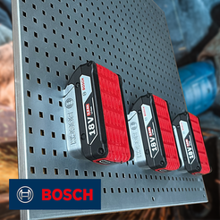 Bosch-pro_1.png STL file Bosch Profesional battery holder・Template to download and 3D print