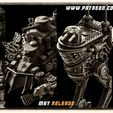 mAY RELEASE ih ; CAs May Batch Bundle Steampunk Mechs (4 assets x2 sizes variation) 3D Printable