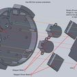 Base Assy Explode B Annotated.JPG Free STL file Triaxial Motorized・3D printable design to download