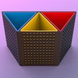 3.jpg Pencil cup - Colorful triangles ( Pencil Holder )
