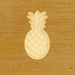 anana.png Archivo STL Cookie Cutter anana fruta tropical・Modelo de impresión 3D para descargar