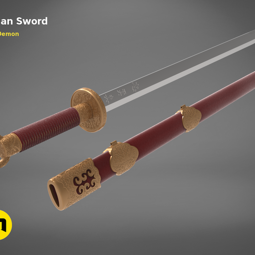 🗡️ Mulan Sword and Sheath・ 3D File for ・Cults