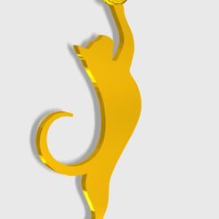 12334.jpg Free 3D file Cat Earring simple・Template to download and 3D print