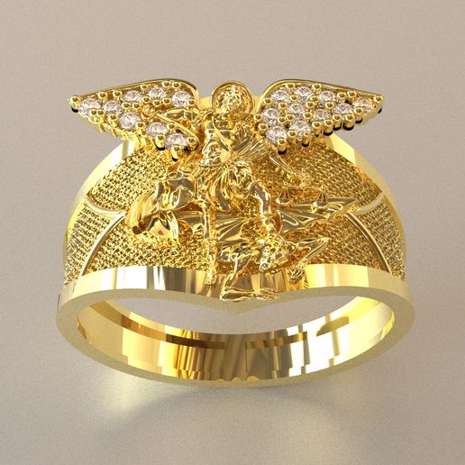 SAINT MIGUEL ARCHANGEL - STONES RING - Saint Michael the Archangel