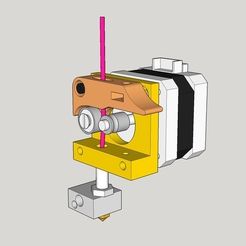 e1a3a6275f80a1bdf3ecbe4f7468b546_preview_featured-1.jpg STL-Datei MK8 direct drive extruder 7mm pulley adapter kostenlos・3D-Druck-Modell zum herunterladen