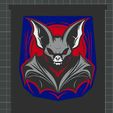 Bat-BBL-With-Border.jpg Bat Logo Card Box Lid with Bat design modeled in for easy in software painting