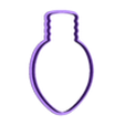 christmas light bulb-12.5cm.stl Christmas Light Bulb Cookie Cutter (Multiple Sizes Available)