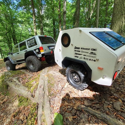 🏕️ 1:10 scale offroad expedition RC camping trailer・ 3D File for ・Cults