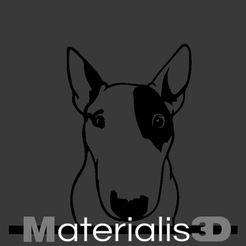 1.png STL file Bullterrier frontal picture frame・3D printable model to download