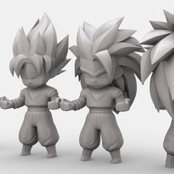 goku_ss-charge.jpg Archivo STL Son Goku - Super Saiyan de potencia y transmisión instantánea・Plan de impresión en 3D para descargar