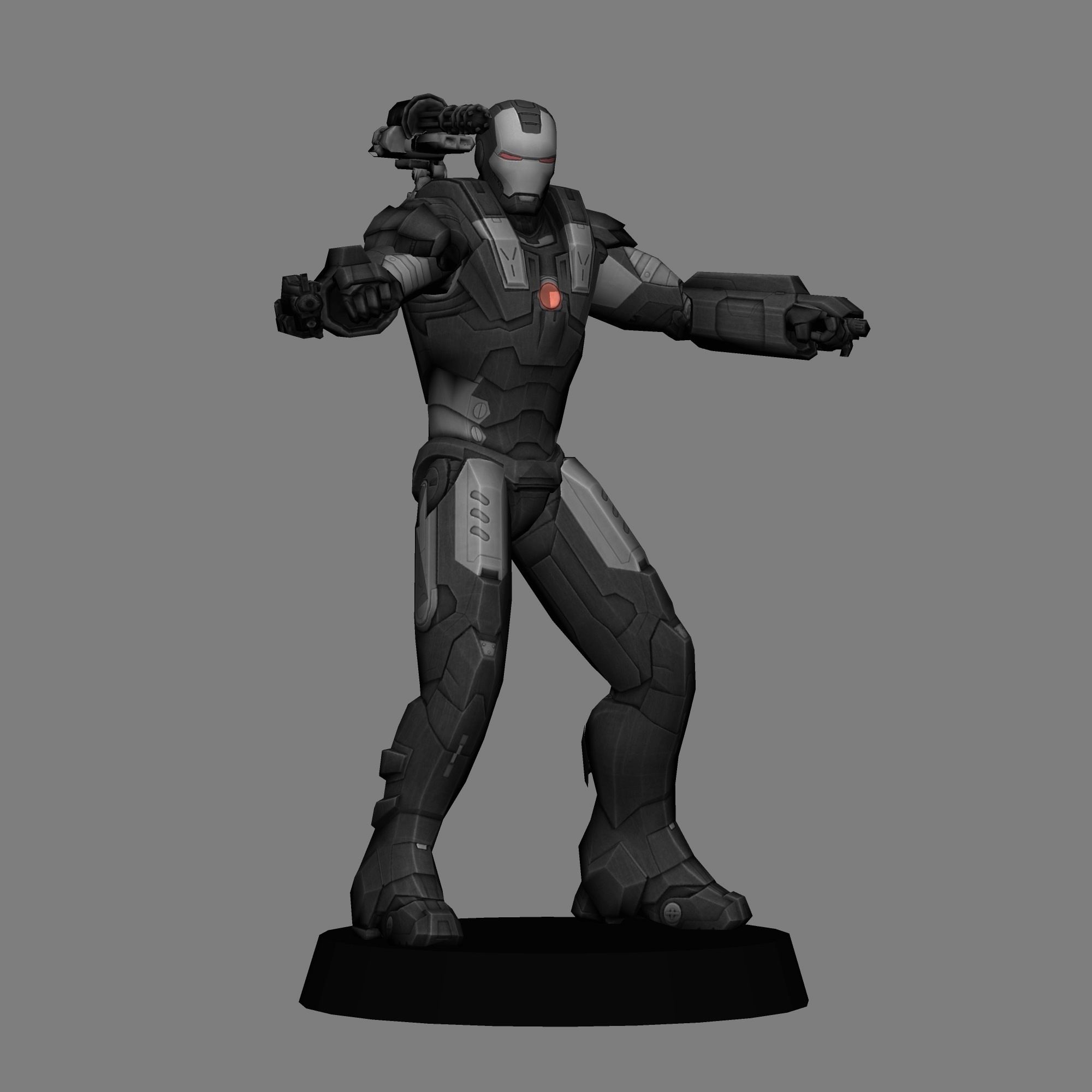 Download STL file WarMachine Mk1 - Ironman 2 LOW POLY 3D PRINT • Design ...