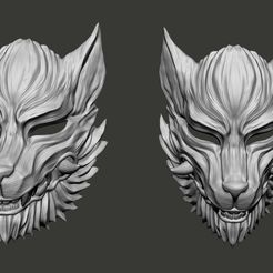 render.jpg Oni style wolf mask