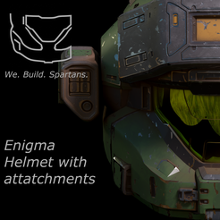 close-up.png Enigma helmet with attachments 3d print file