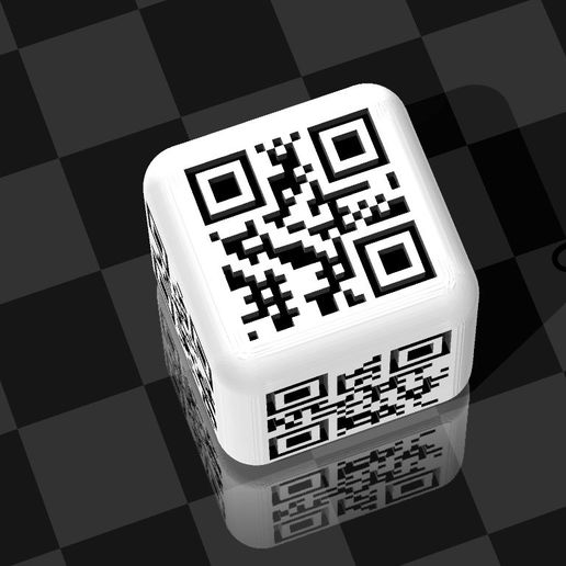 STL file QRcode dice・3D print design to download・Cults