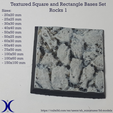 Square_bases_Rocks01_promo.png Square and Rectangle Bases Set – Rocks 1 Texture (20–150mm) | Perfect for Tabletop Wargames & RPG's
