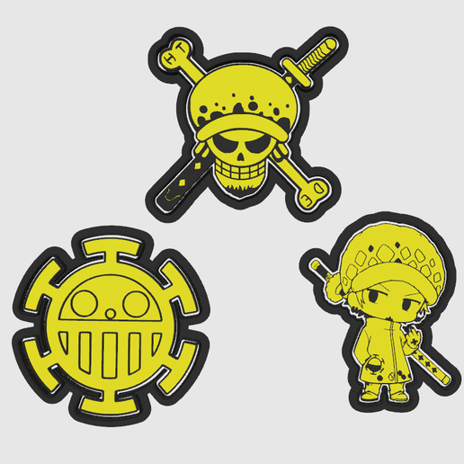 One Piece Trafalgar D Water Law Pack Logo pack 3